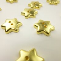 Sternenknöpfe in Gold (echt vergoldet)