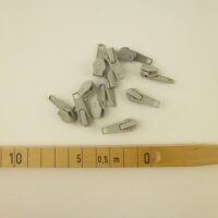 Reißverschluss-Schieber 5 mm Hellgrau