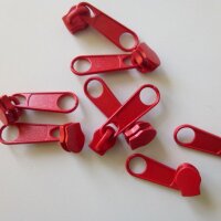Rei&szlig;verschluss-Schieber 3,9 mm Rot