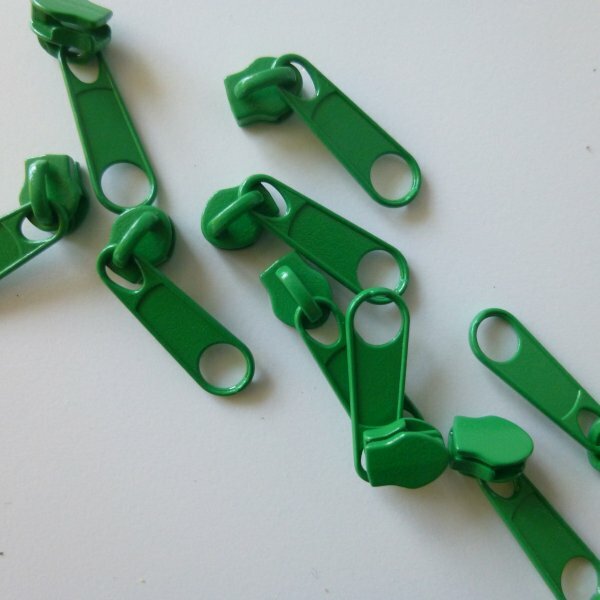 Reißverschluss-Schieber 3,9 mm Grün