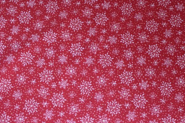 Santas Night Out Red Snowflakes  Einfassung/Schlaufen
